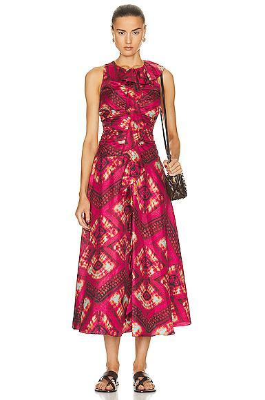 Womens Othella Ruched Silk Maxi Dress Product Image