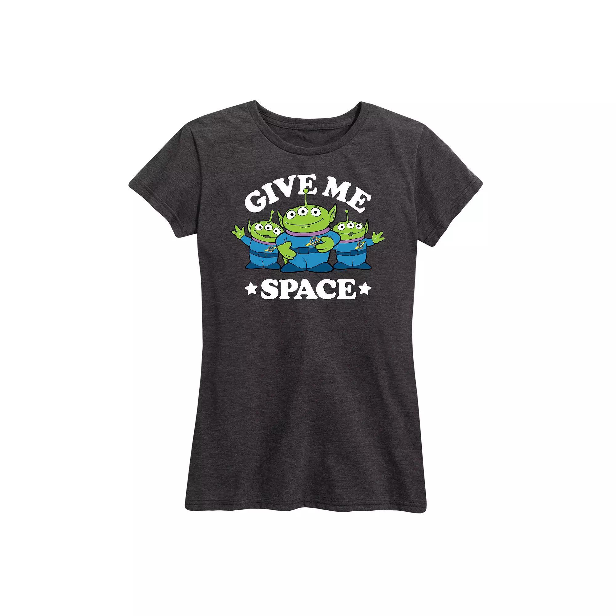 Disney / Pixars Toy Story Womens Give Me Space Graphic Tee, Girls Grey Green Product Image