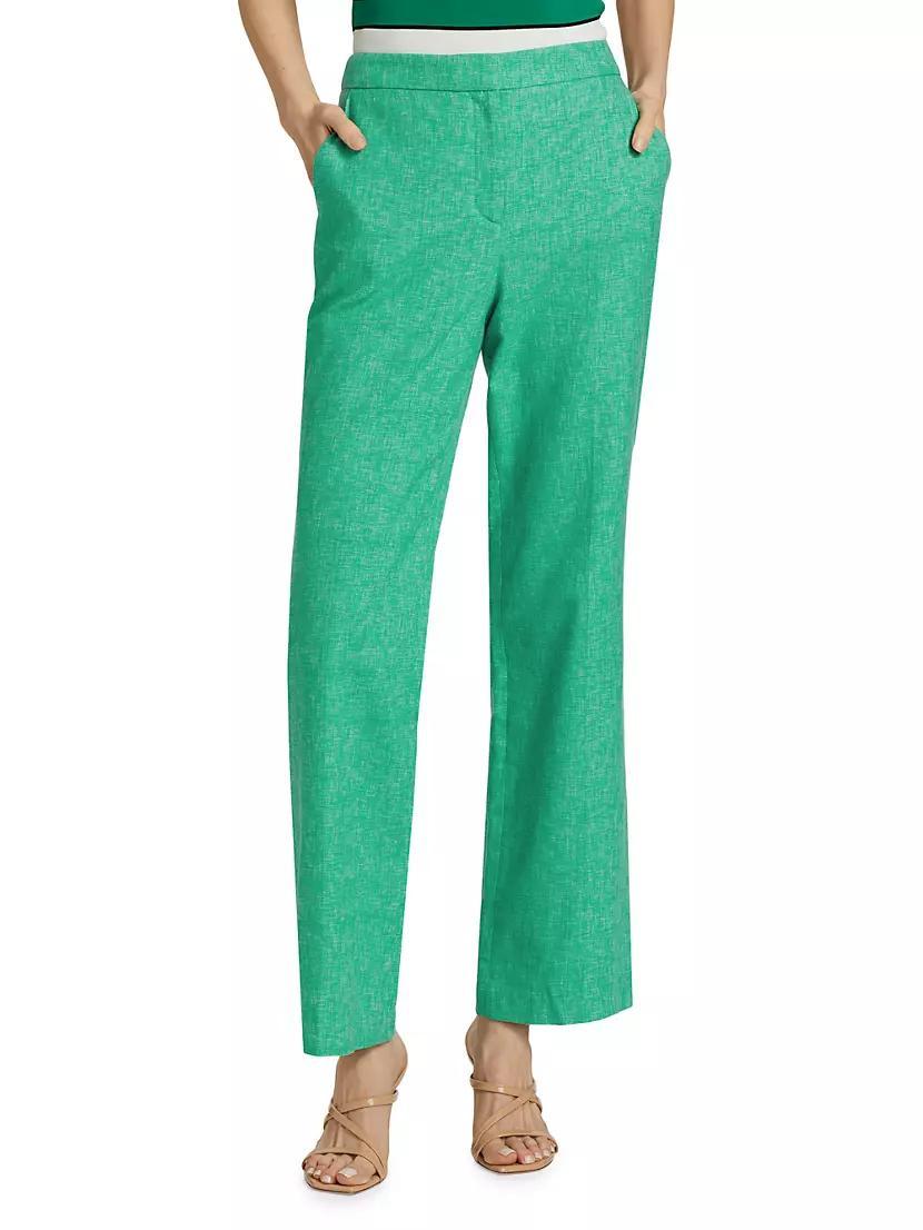 Romina Cotton-Blend Boot-Cut Pants Product Image