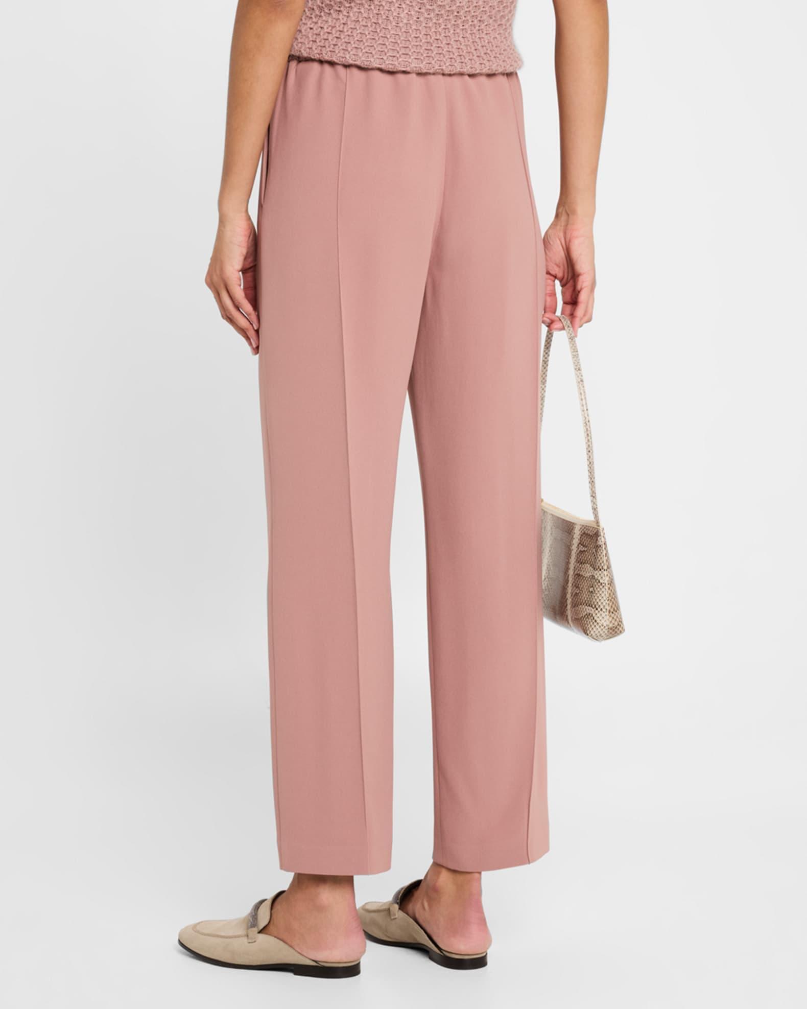 Cropped Pintuck Cady Trousers Product Image