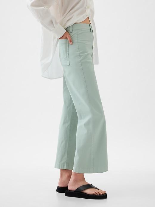High Stride Wide-Leg Ankle Khakis Product Image