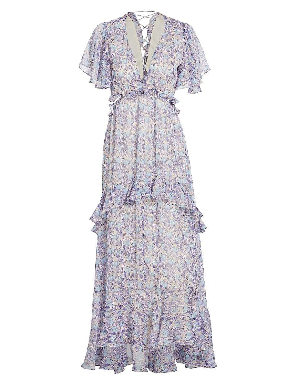 Womens Cherli Floral Tiered Maxi Dress Product Image