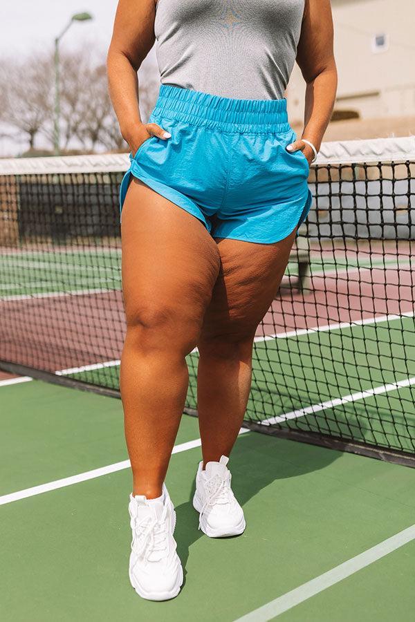 Extra Cardio High Waist Windbreaker Shorts In Ocean Blue Product Image