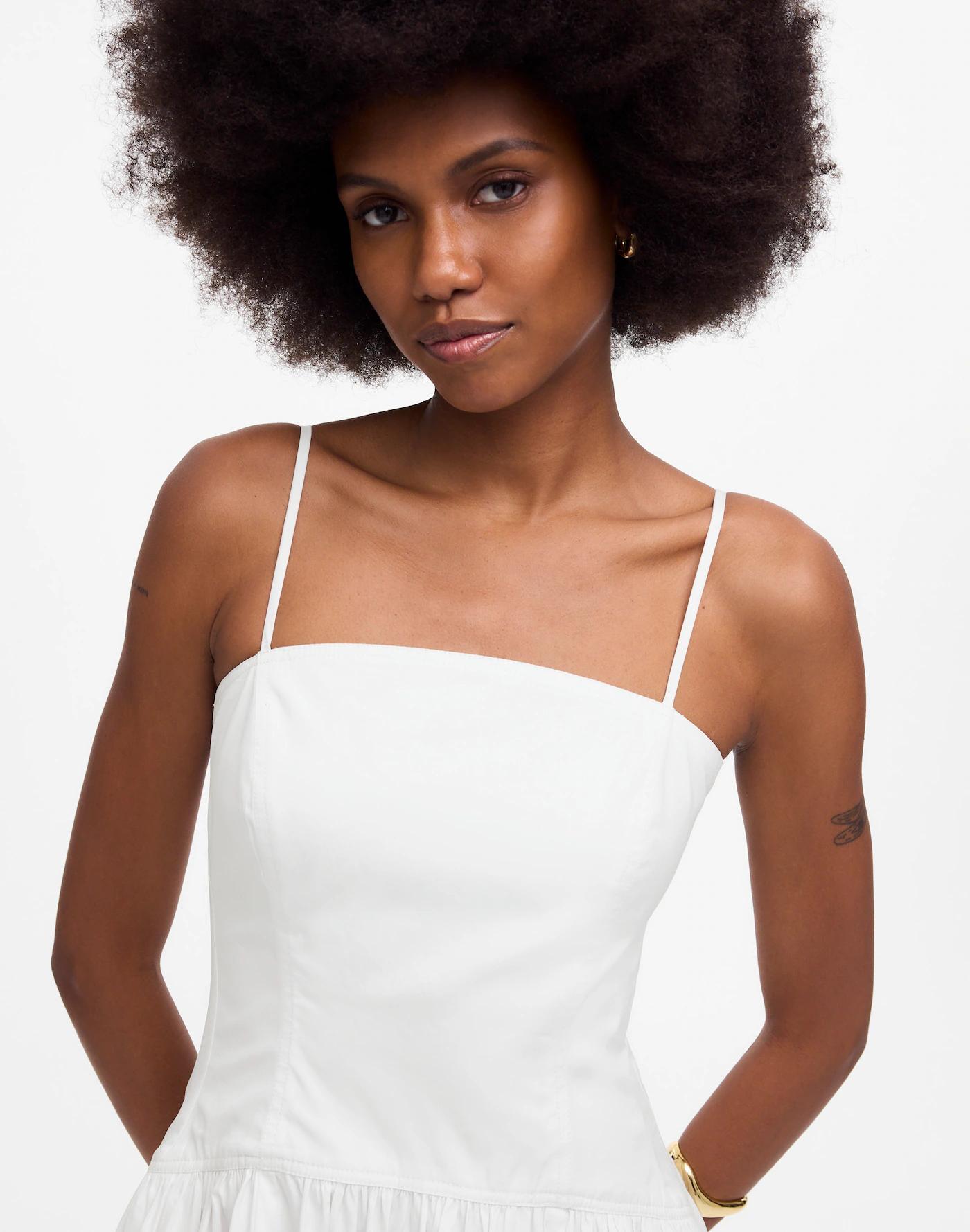 Poplin Seamed Maxi Dress Product Image
