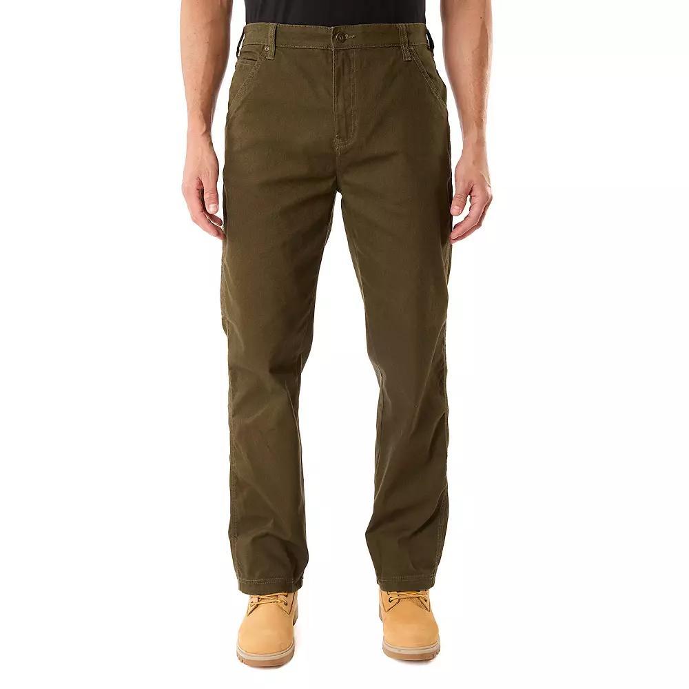 Men's Smith's Workwear Stretch Duck Canvas Carpenter Pants, Size: 40X30, Black Olive Product Image