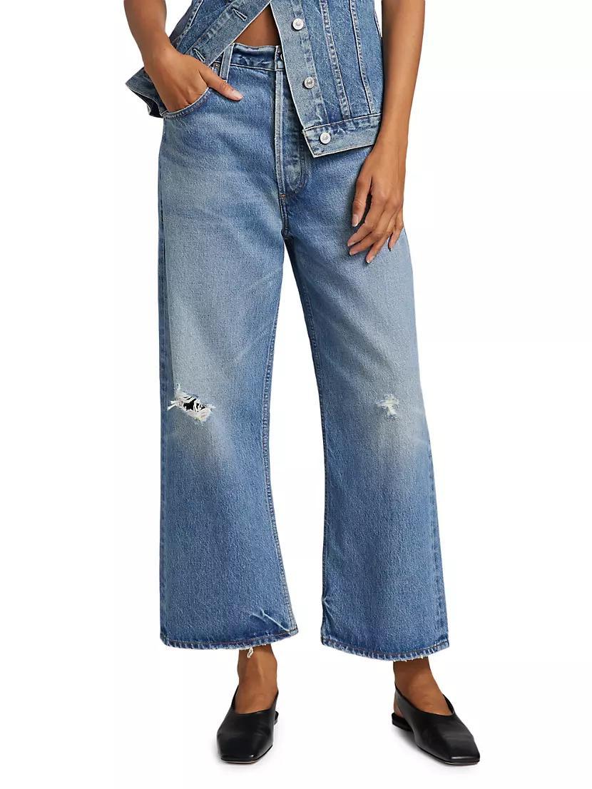 Gaucho Vintage Wide-Leg Crop Jeans Product Image