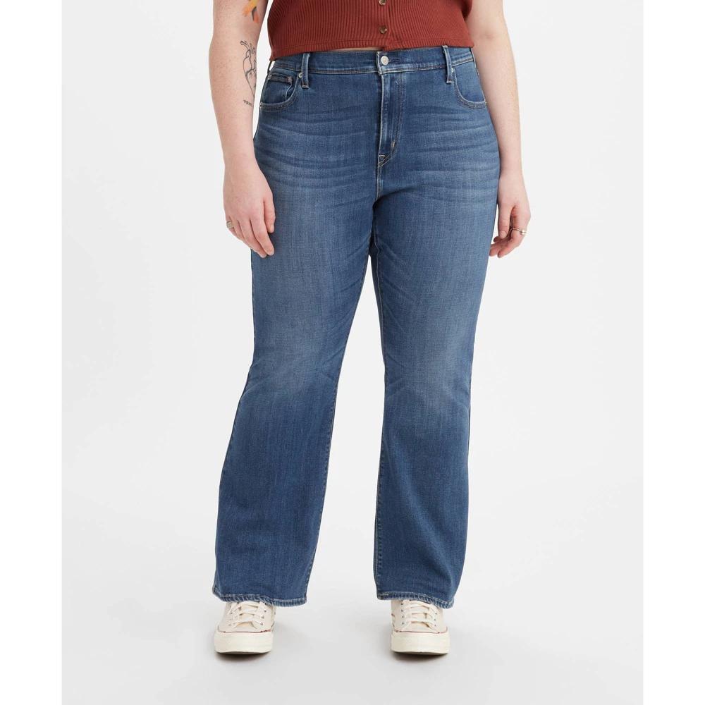 Levis Womens Plus Size 726 High-Rise Flare Jeans - Medium Indigo Worn In 24 Product Image