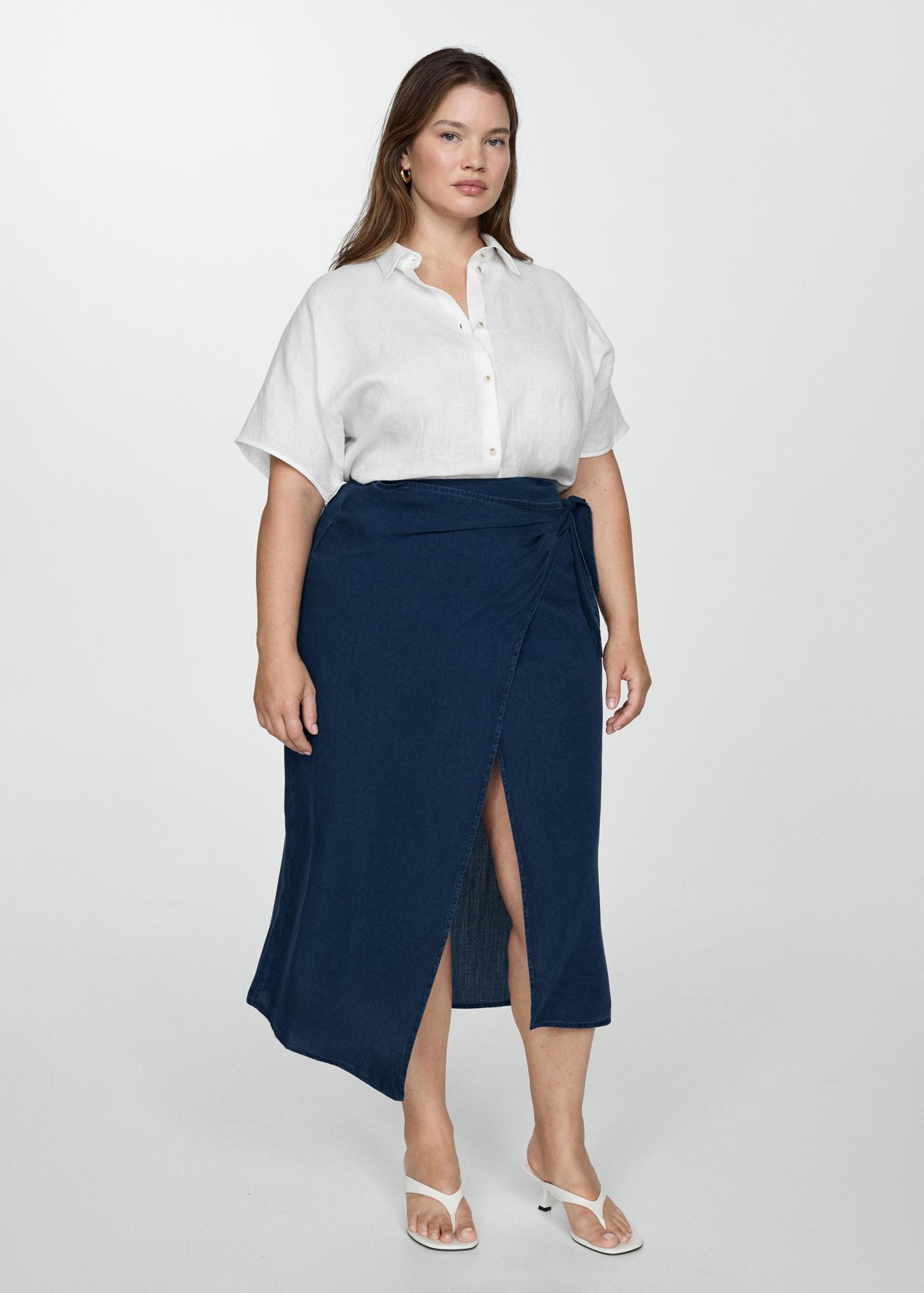 Lyocell sarong skirt - Women | MANGO USA Product Image