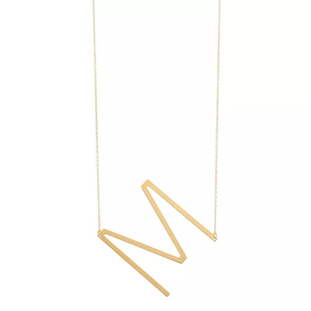 14K Gold Initial Necklace, Women's, Size: 18", 14k Gold M Product Image