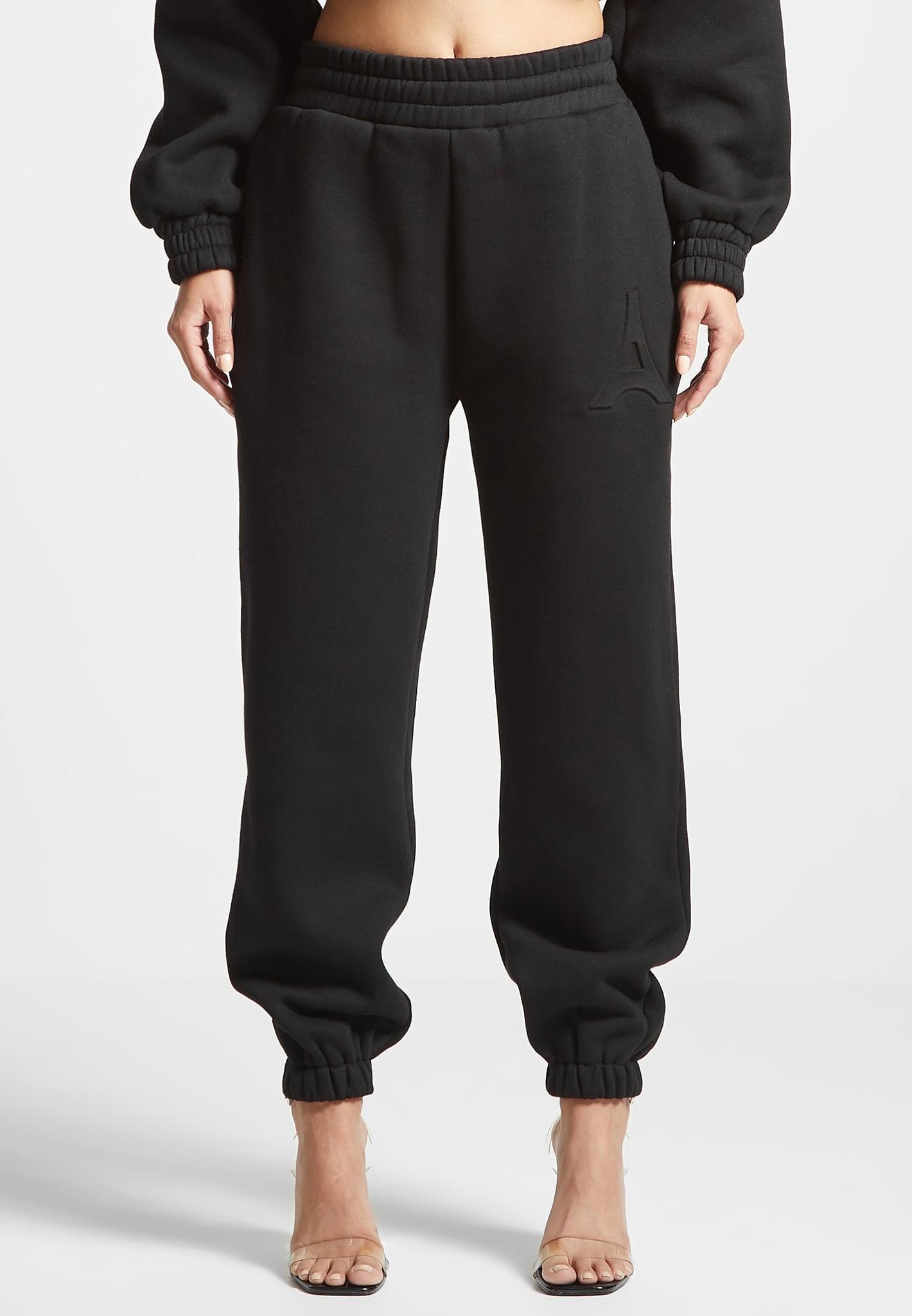 Vera - Eiffel Embossed Joggers - Black Female Product Image