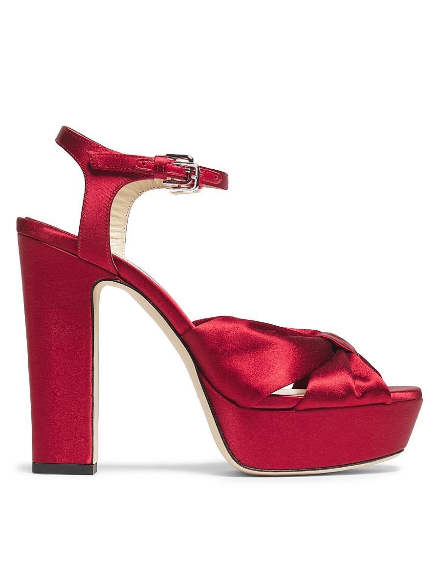 Womens Heloise 120MM Satin Platform Sandals Product Image