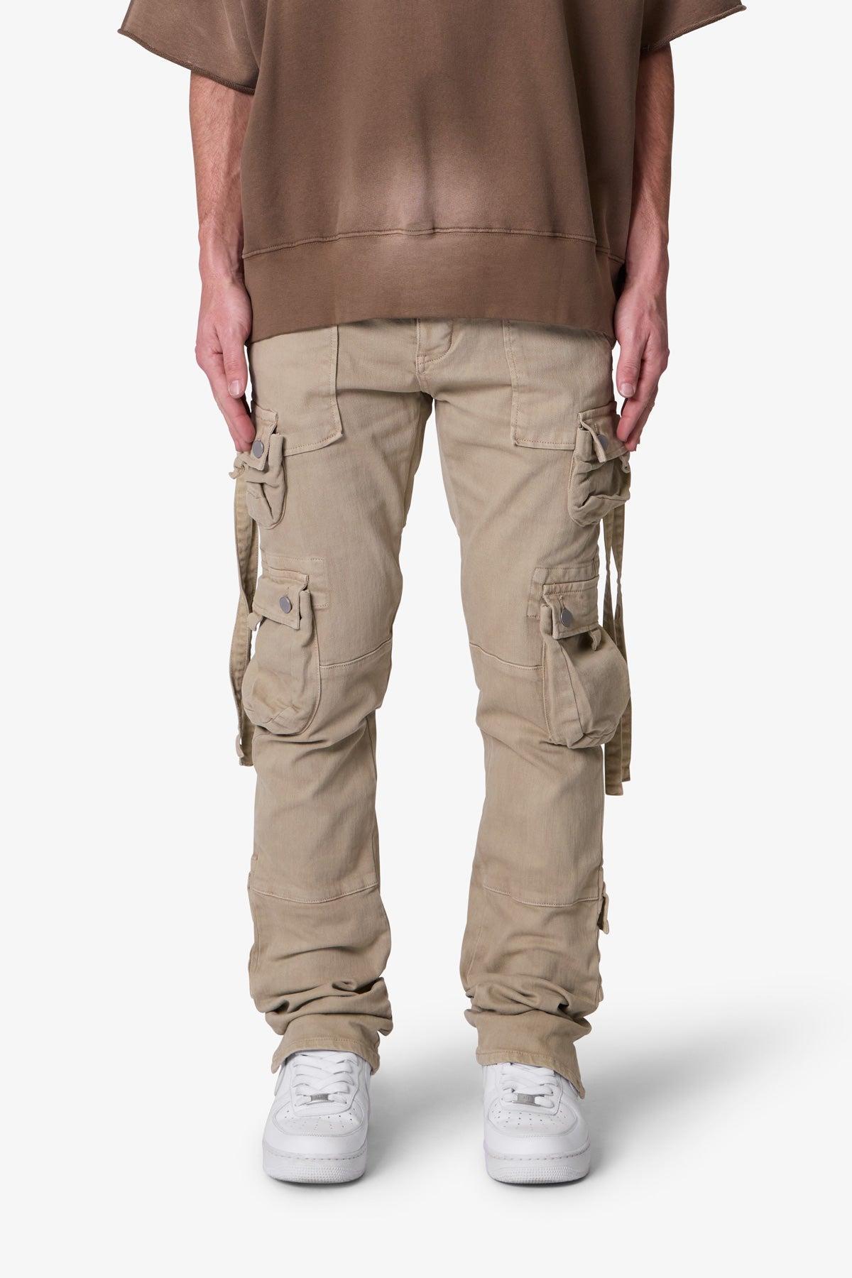 D152 Cargo Straight Denim - Brown Product Image