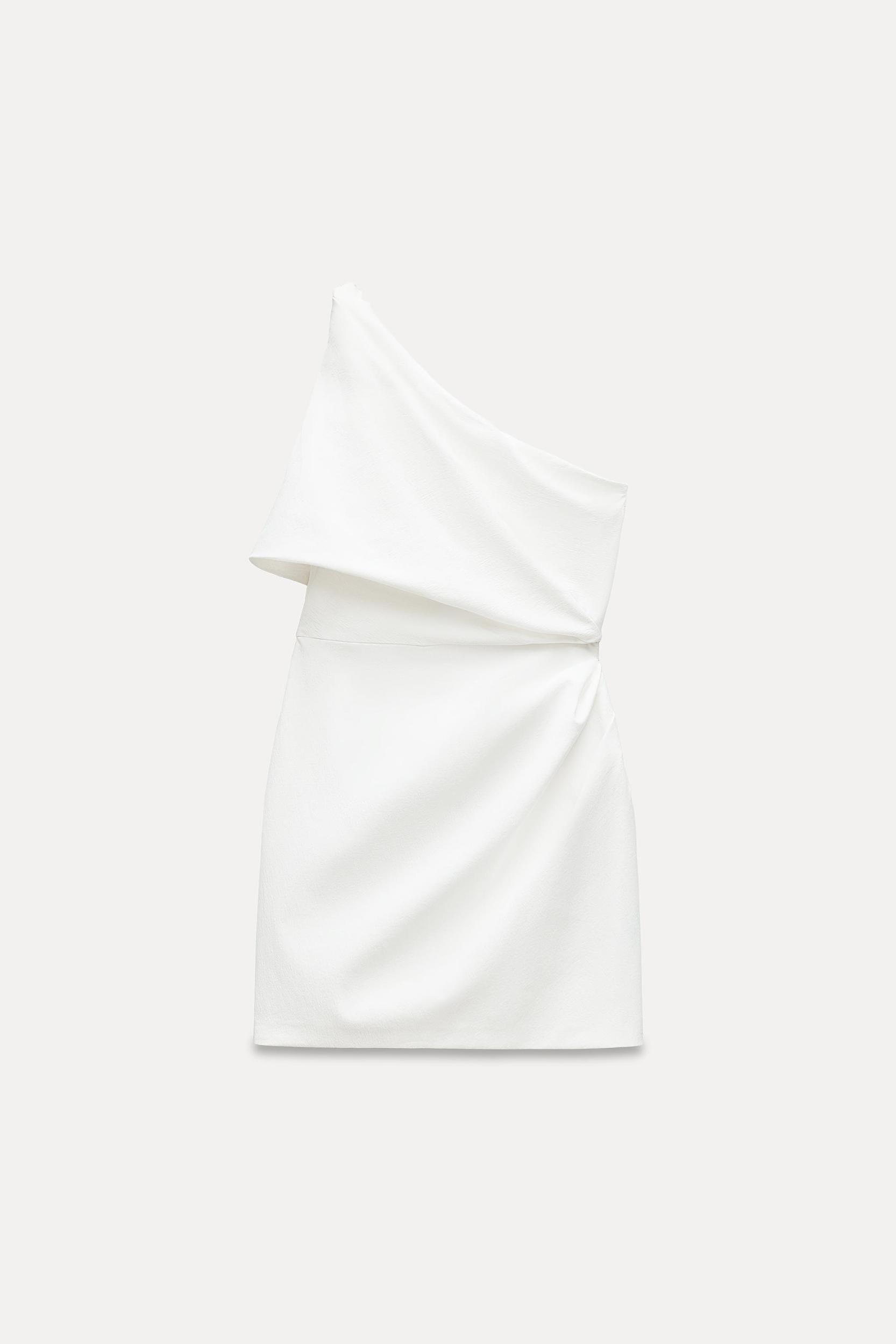 DRAPED ASYMMETRIC DRESS ZW COLLECTION Product Image