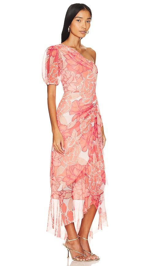 One Shoulder Midi Dress BCBGMAXAZRIA Product Image