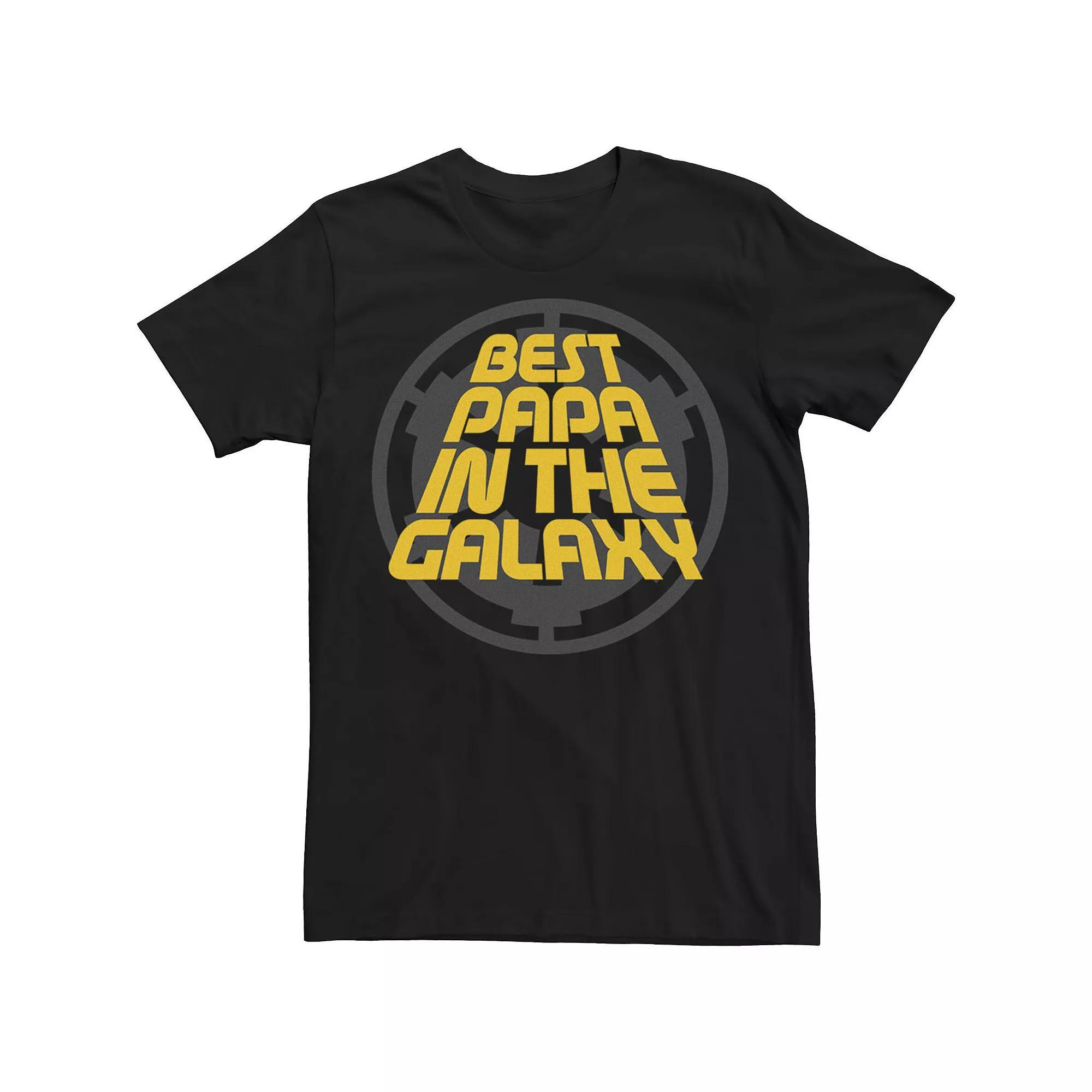 Big & Tall Star Wars Rebel Logo Best Papa in the Galaxy Tee, Men's, Size: XXL Tall, Black Product Image