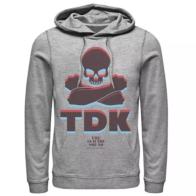 Men's The Suicide Squad TDK 3D Logo Hoodie, Boy's, Size: Large, Athletic Grey Product Image