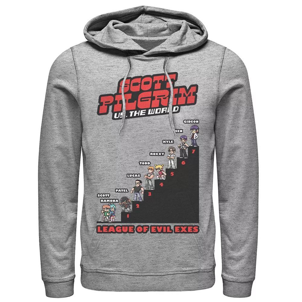 Men's Scott Pilgrim Vs. The World League Of Evil Exes Hoodie, Size: Medium, Athletic Grey Product Image