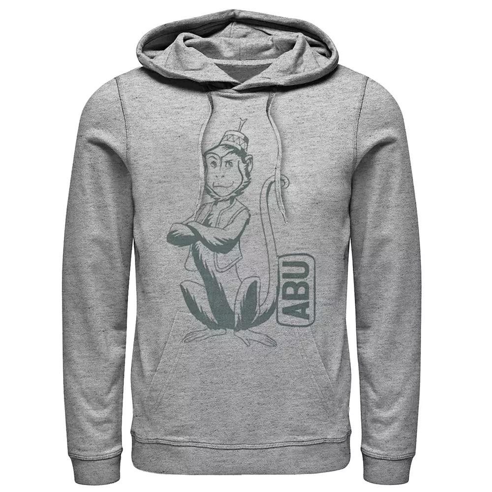 Disney's Aladdin Men's Abu Graphic Hoodie, Size: XL, Athletic Grey Product Image