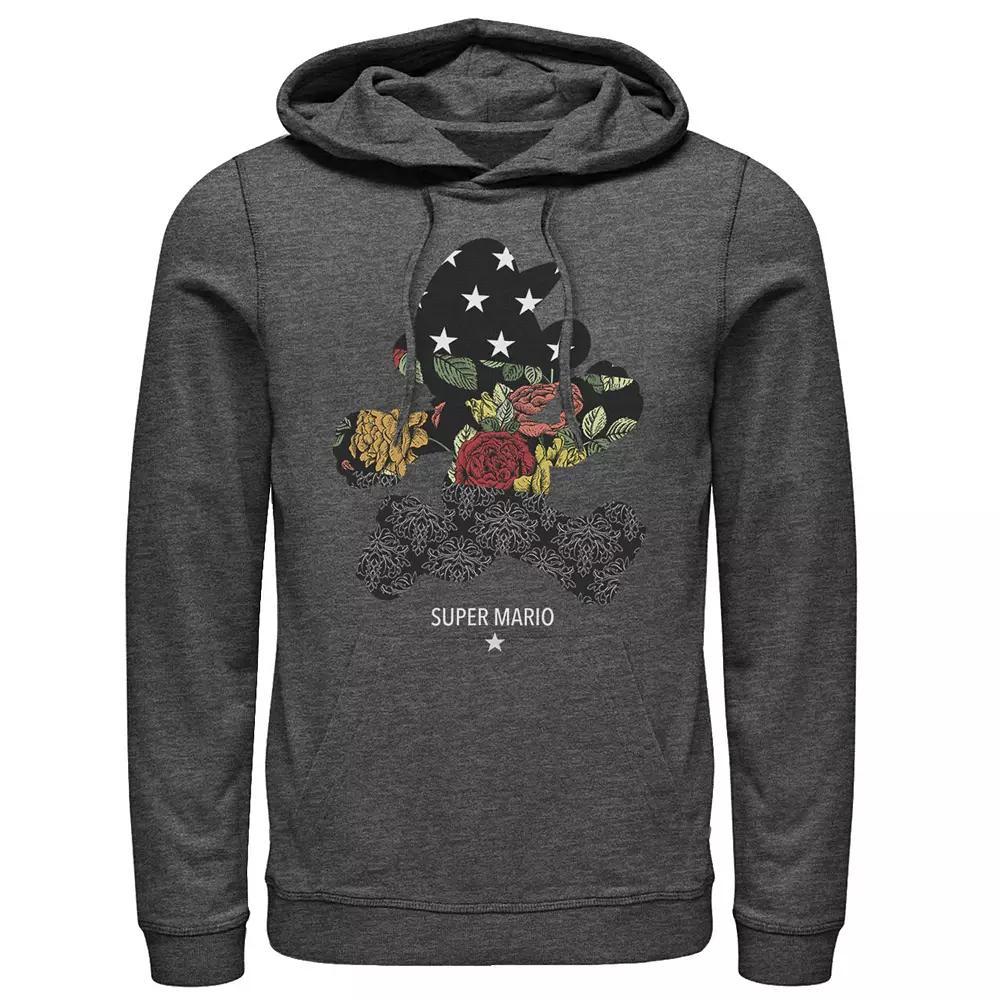 Men's DC Comics Batman Yellow Line Chest Logo Hoodie, Size: XL, Grey Heather Product Image