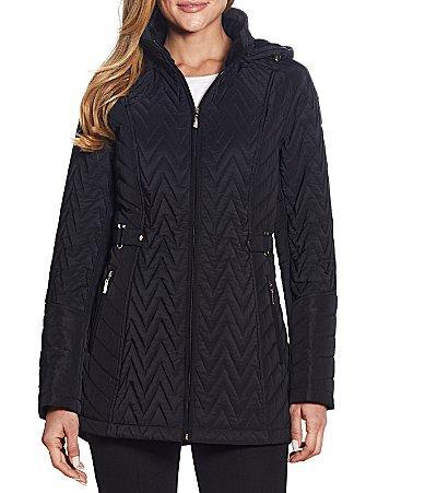 Womens Gallery Hooded Quilted Jacket Product Image