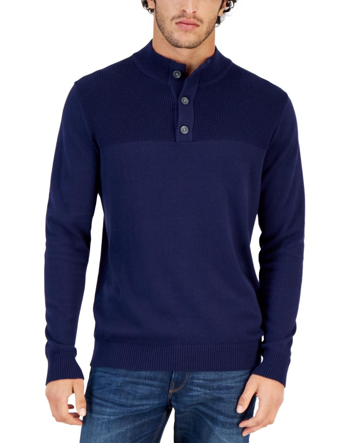 Club Room Mens Button Mock Neck Sweater, Created for Macys Product Image