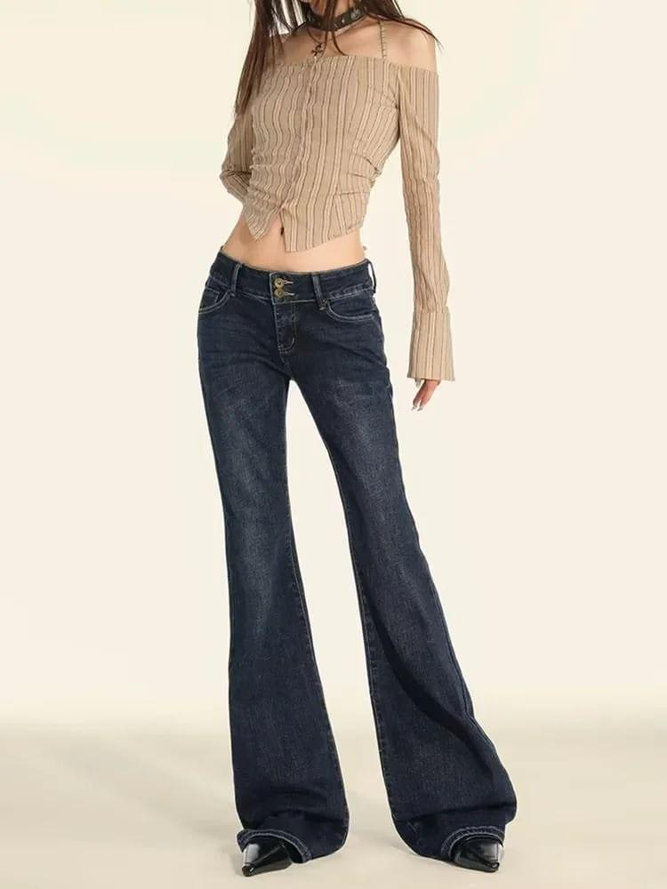 High Waist Flared Jeans Product Image