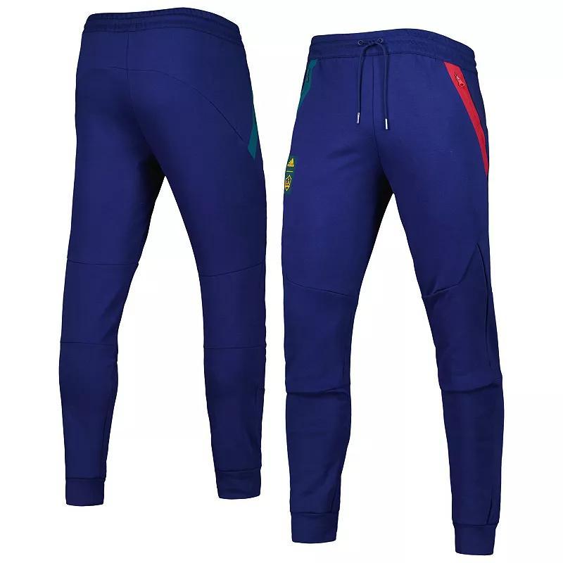 Men's adidas Navy LA Galaxy 2023 Player Club Travel Pants, Size: 2XL, Blue Product Image