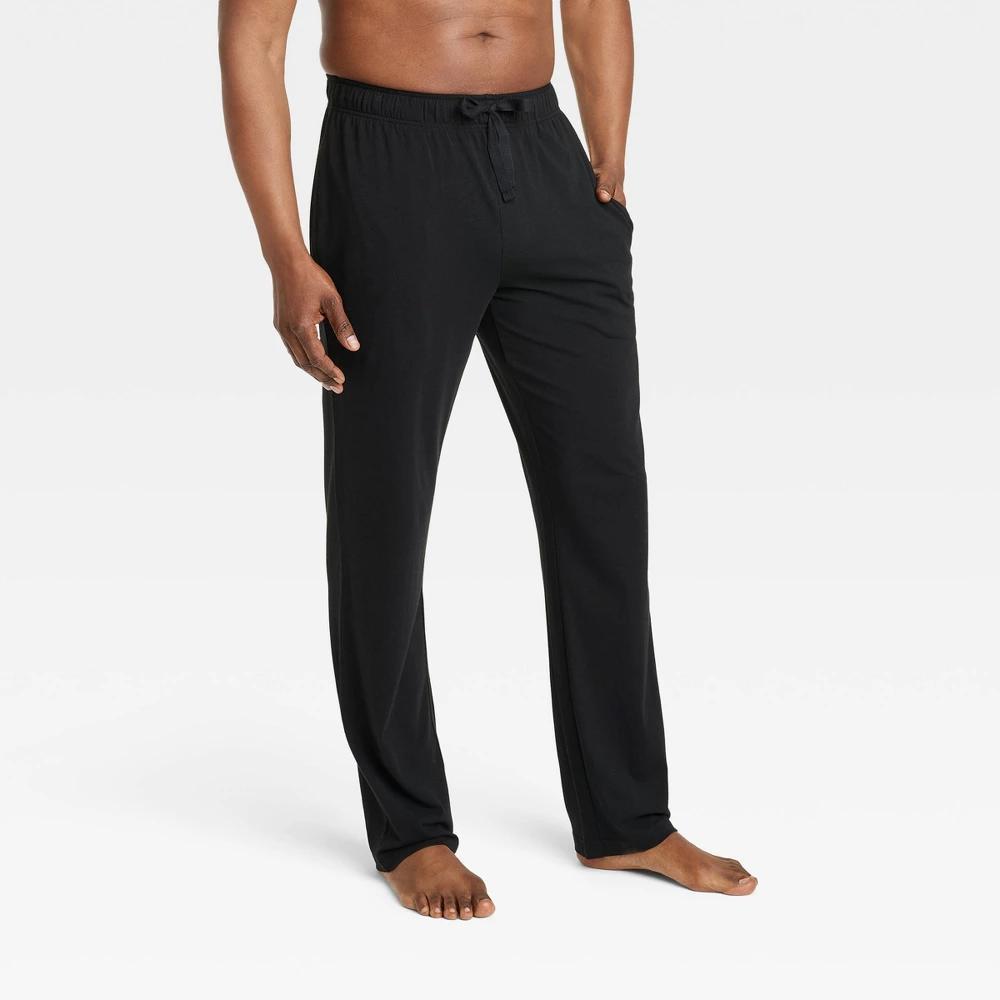 Men's Cotton Modal Knit Pajama Pants - Goodfellow & Co™ Black XL Product Image