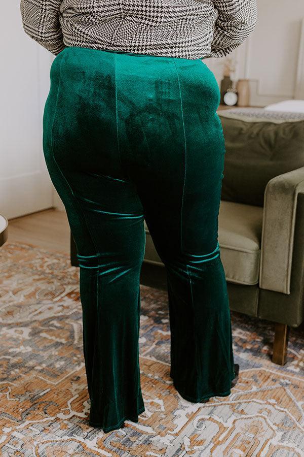 Glamour Galore High Waist Velvet Pants Curves Product Image