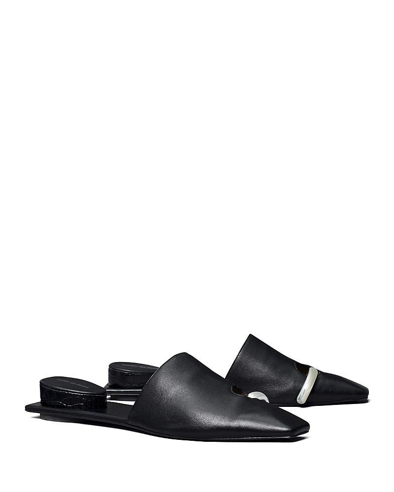 Tory Burch Womens Pierced Leather Mules Product Image