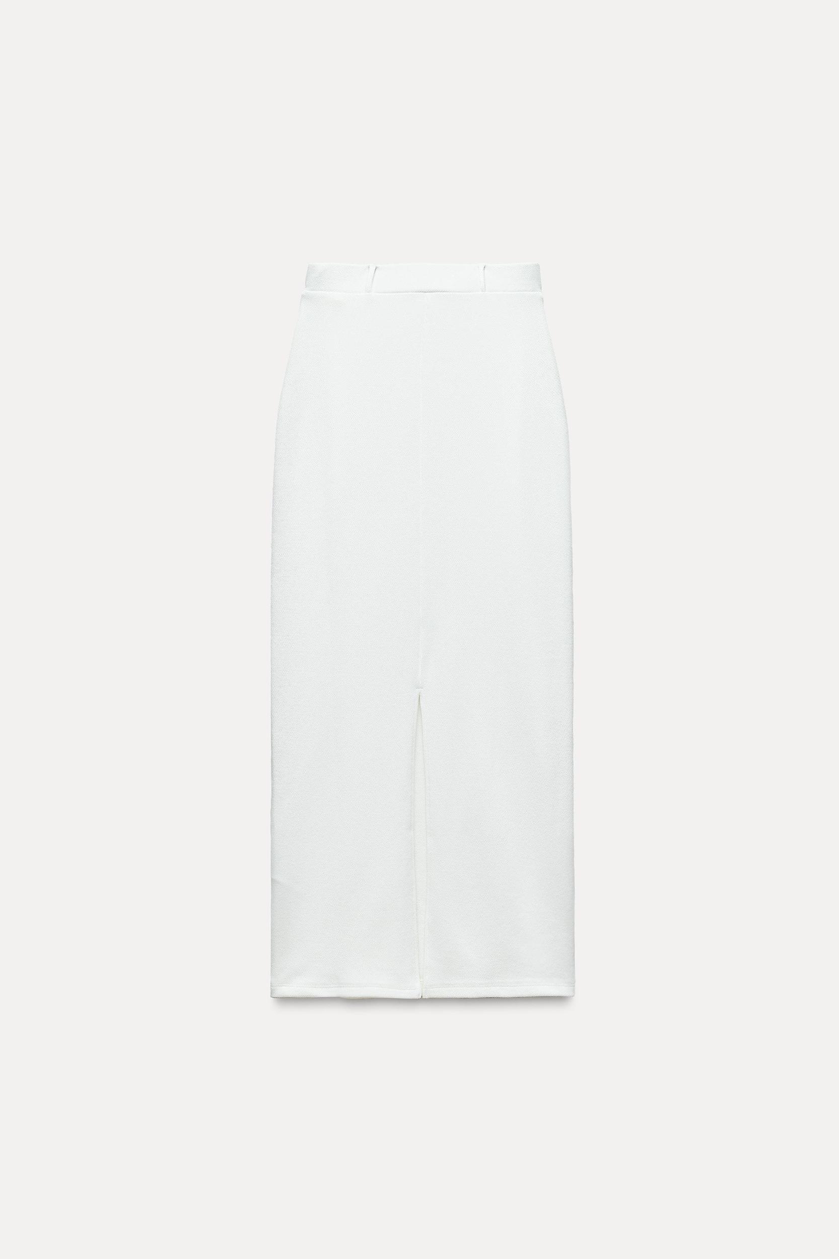 LONG SOFT PIQUÉ SKIRT Product Image