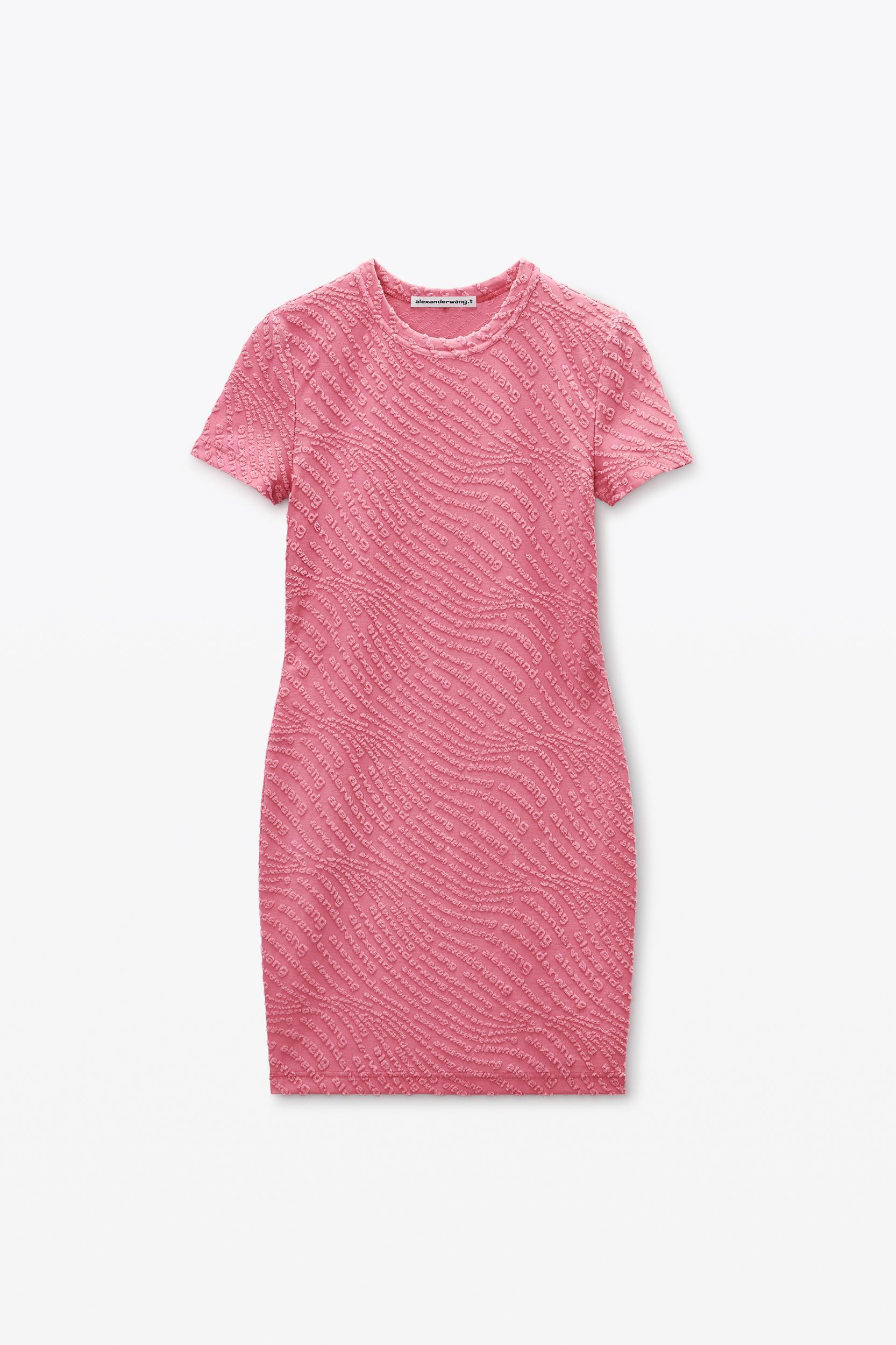 Pink Logo Jacquard Shrunken Minidress Product Image