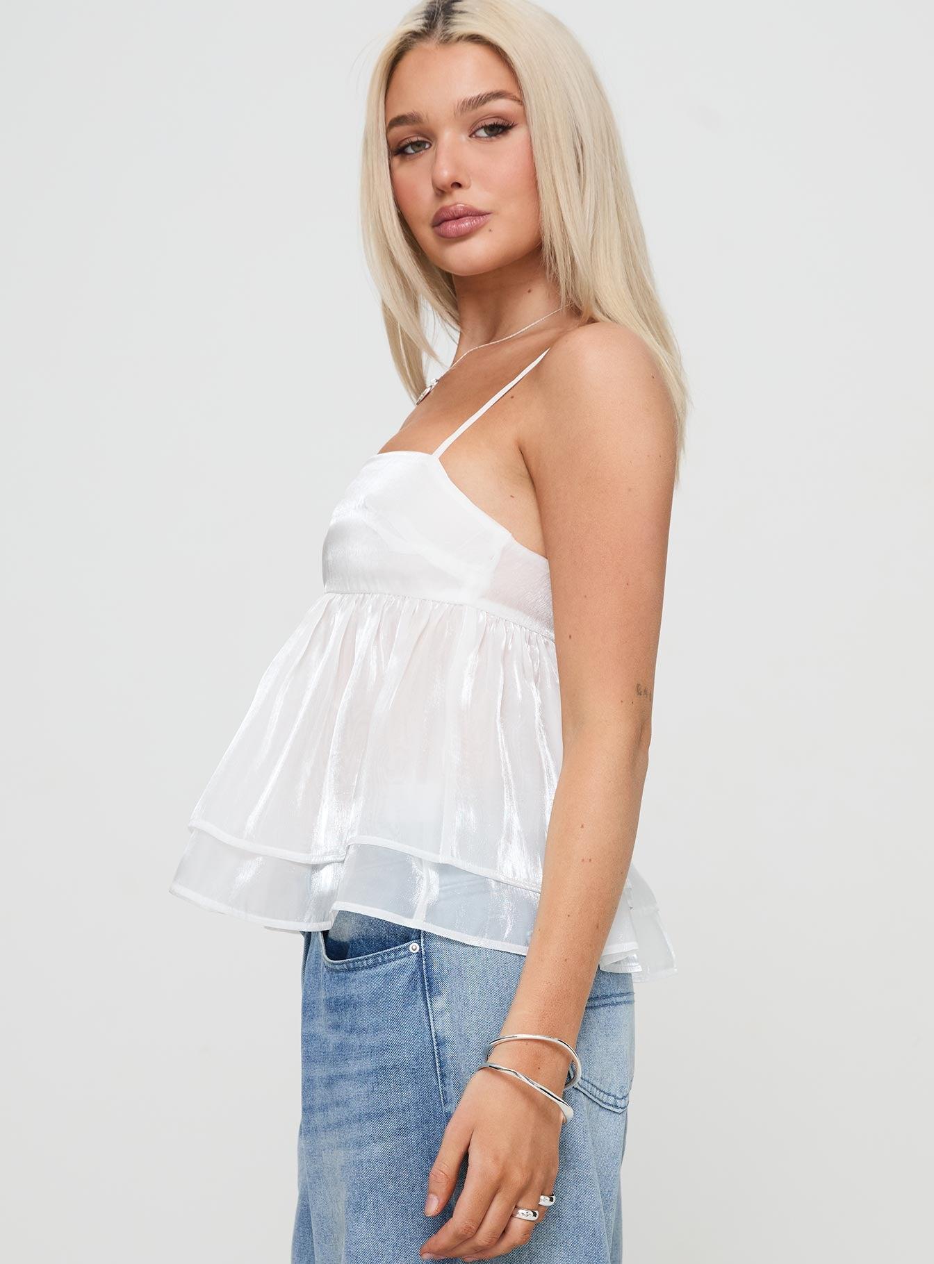Fireflies Top White Product Image