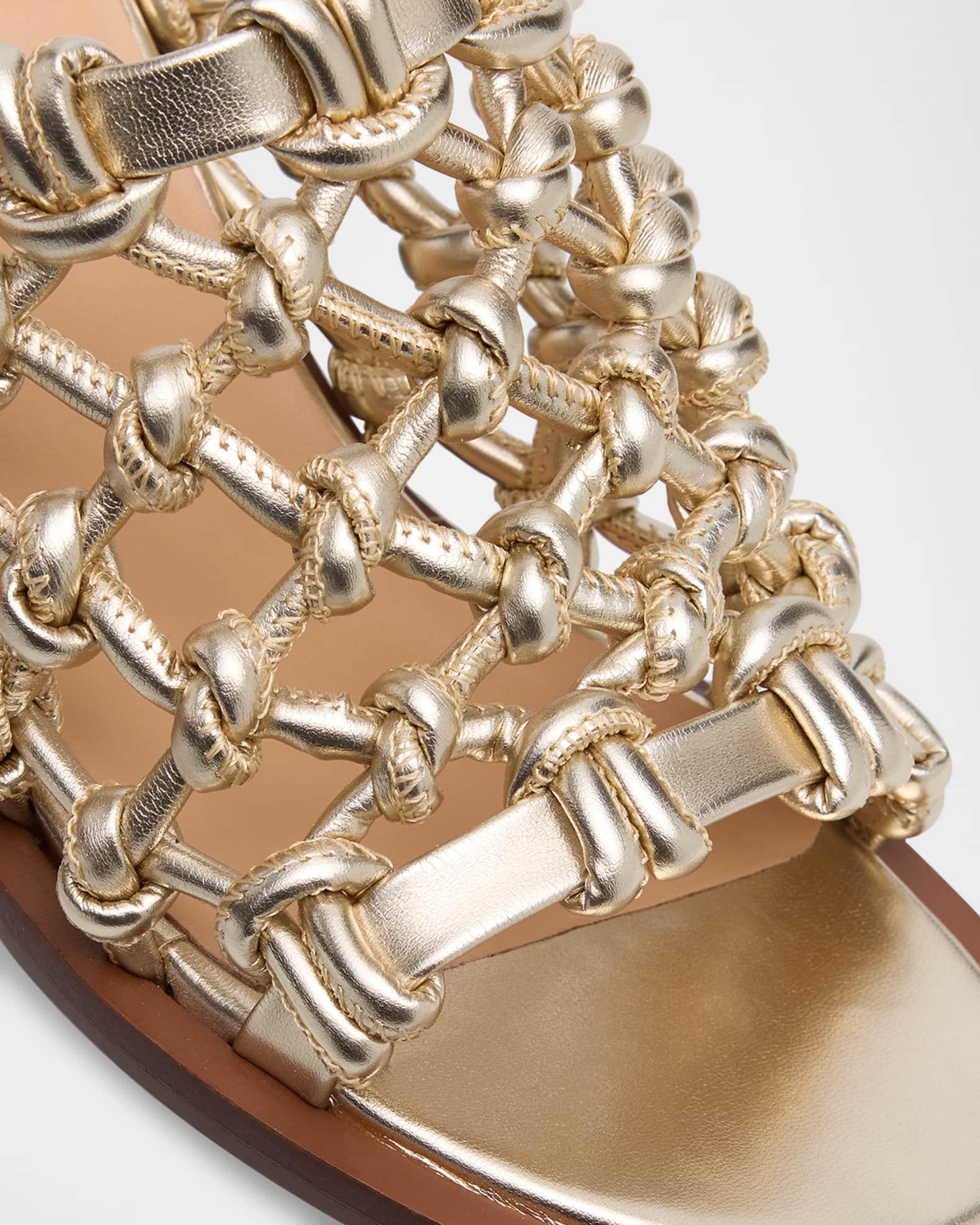 Nour Metallic Caged Sandals Product Image