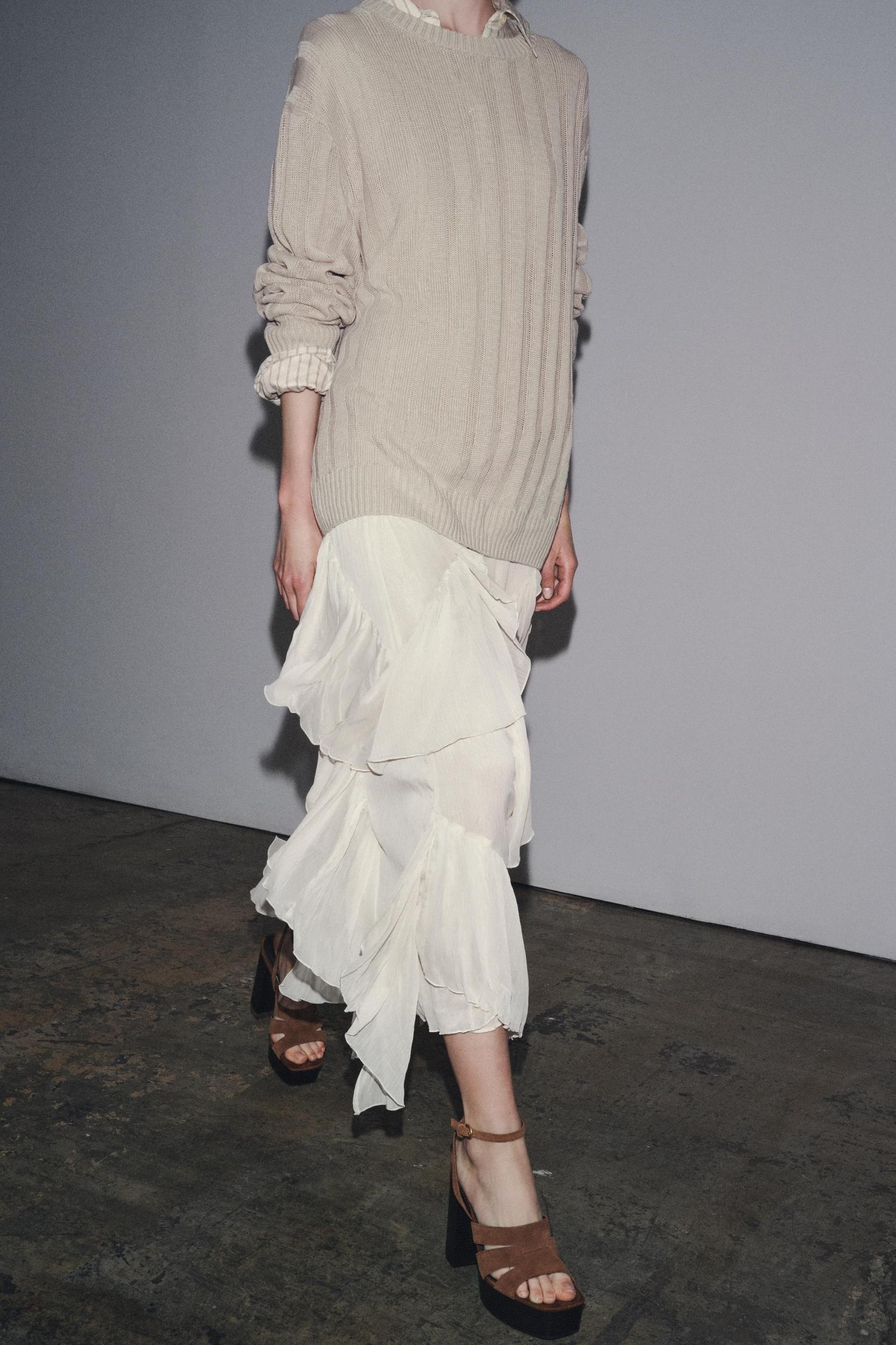 ZW COLLECTION COTTON GAUZE SKIRT Product Image