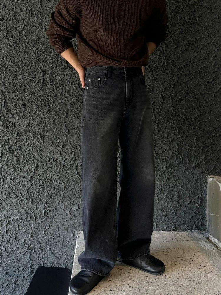 RT No. 12320 WASHED BLACK DENIM JEANS Product Image