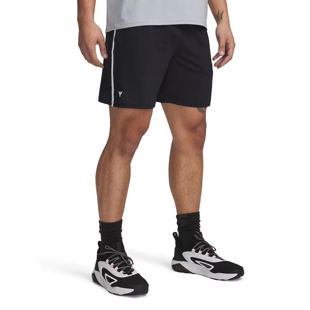 Men's Under Armour Project Rock Mesh Shorts, Size: XL, Black Product Image
