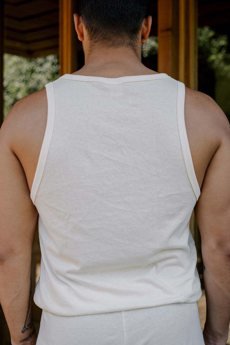 Men's Organic Tank Top in Natural Product Image