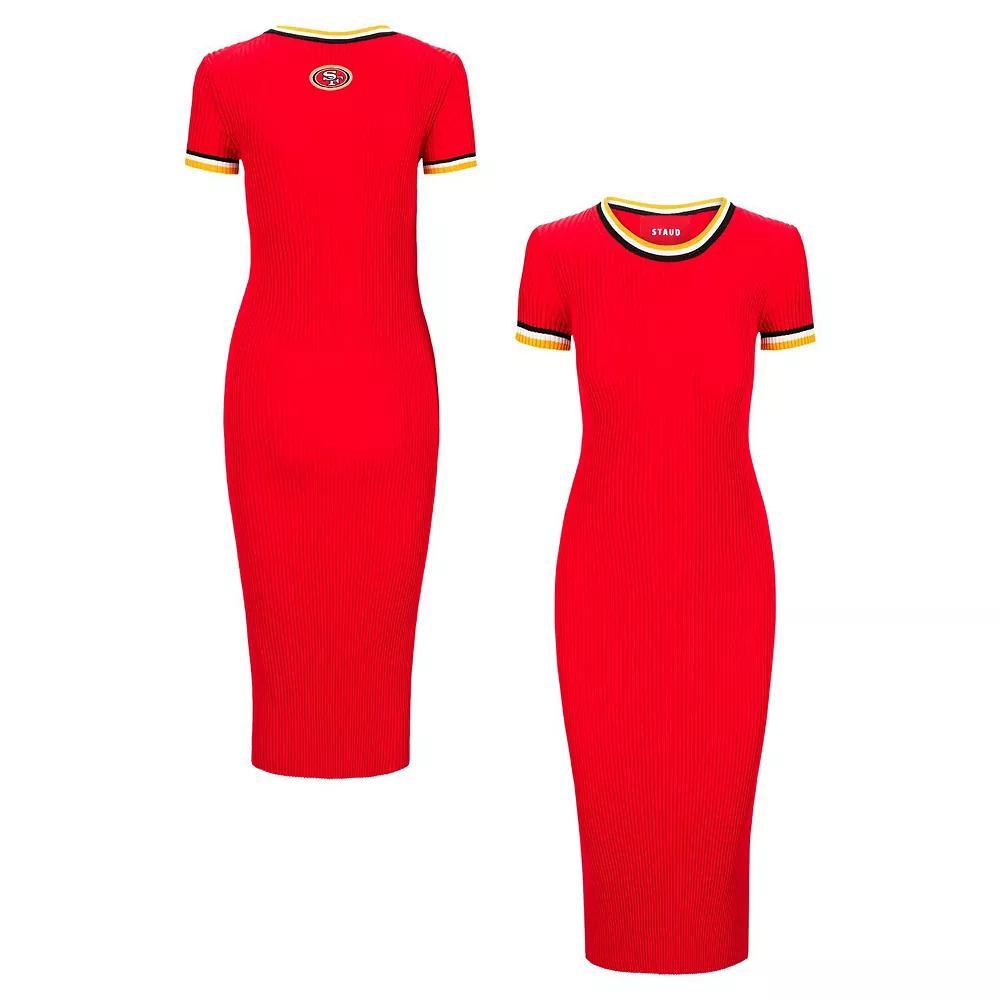 Women's STAUD  Scarlet/Gold San Francisco 49ers Colleen Dress, Size: Large, Red Product Image