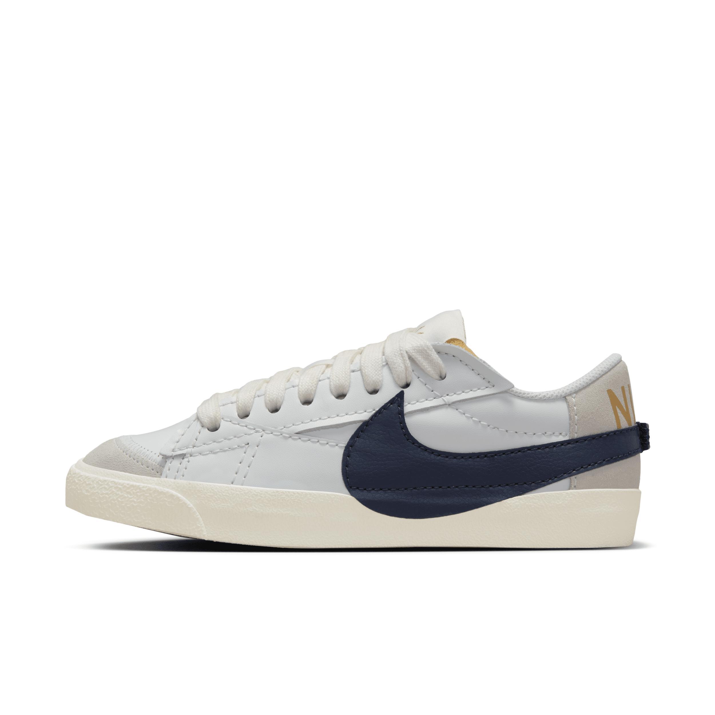 Nike Womens Blazer Low 77 Jumbo Oly - Basketball Shoes Summit White/Obsidian/Sail Product Image