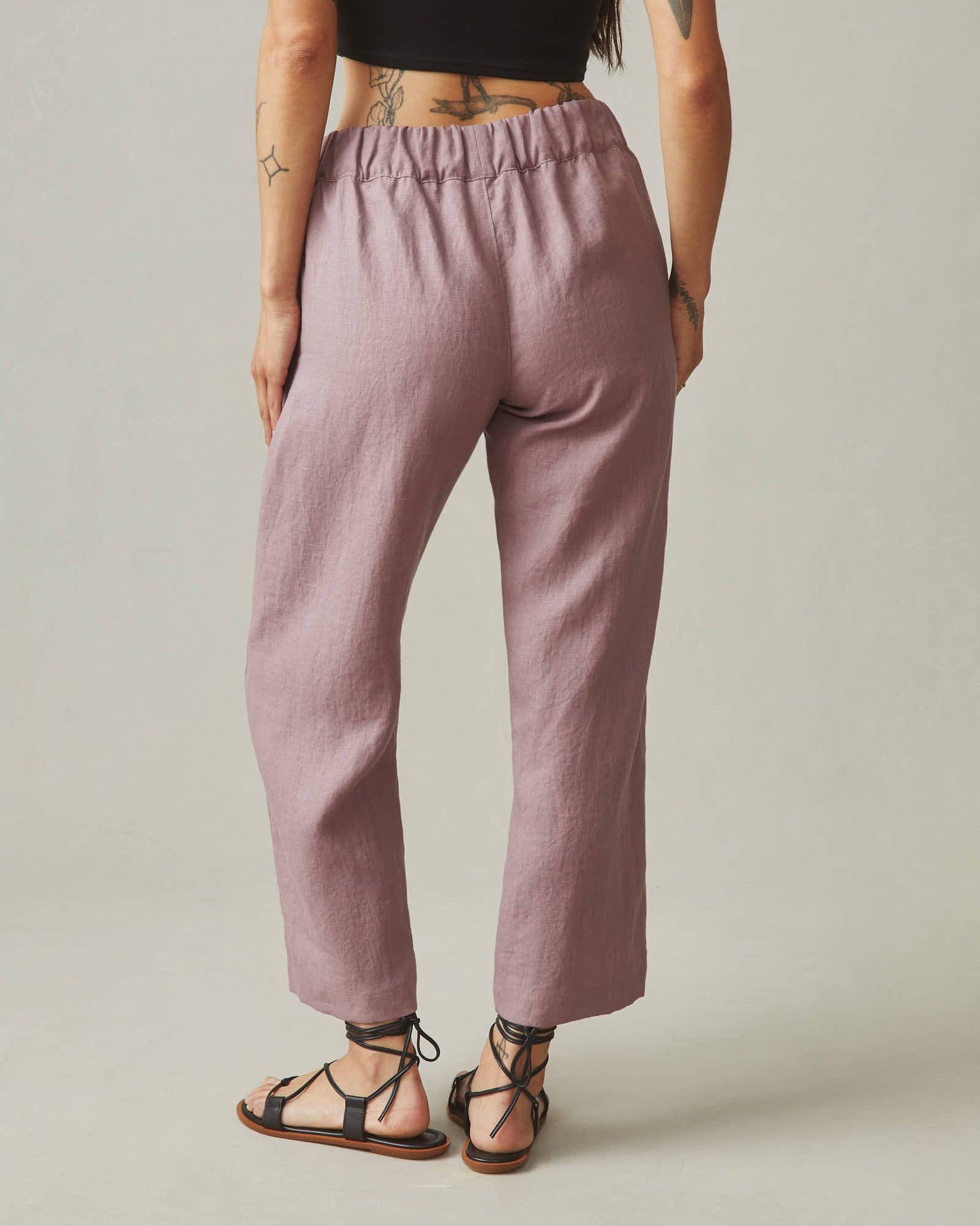 Women's Linen Pant - Twilight Mauve Product Image