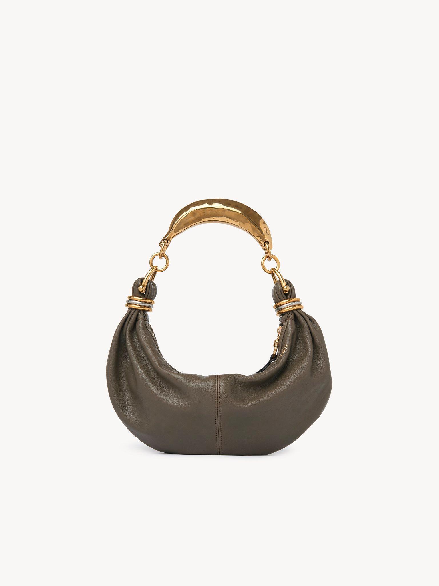 Small Bracelet hobo Bag in grained leather Product Image