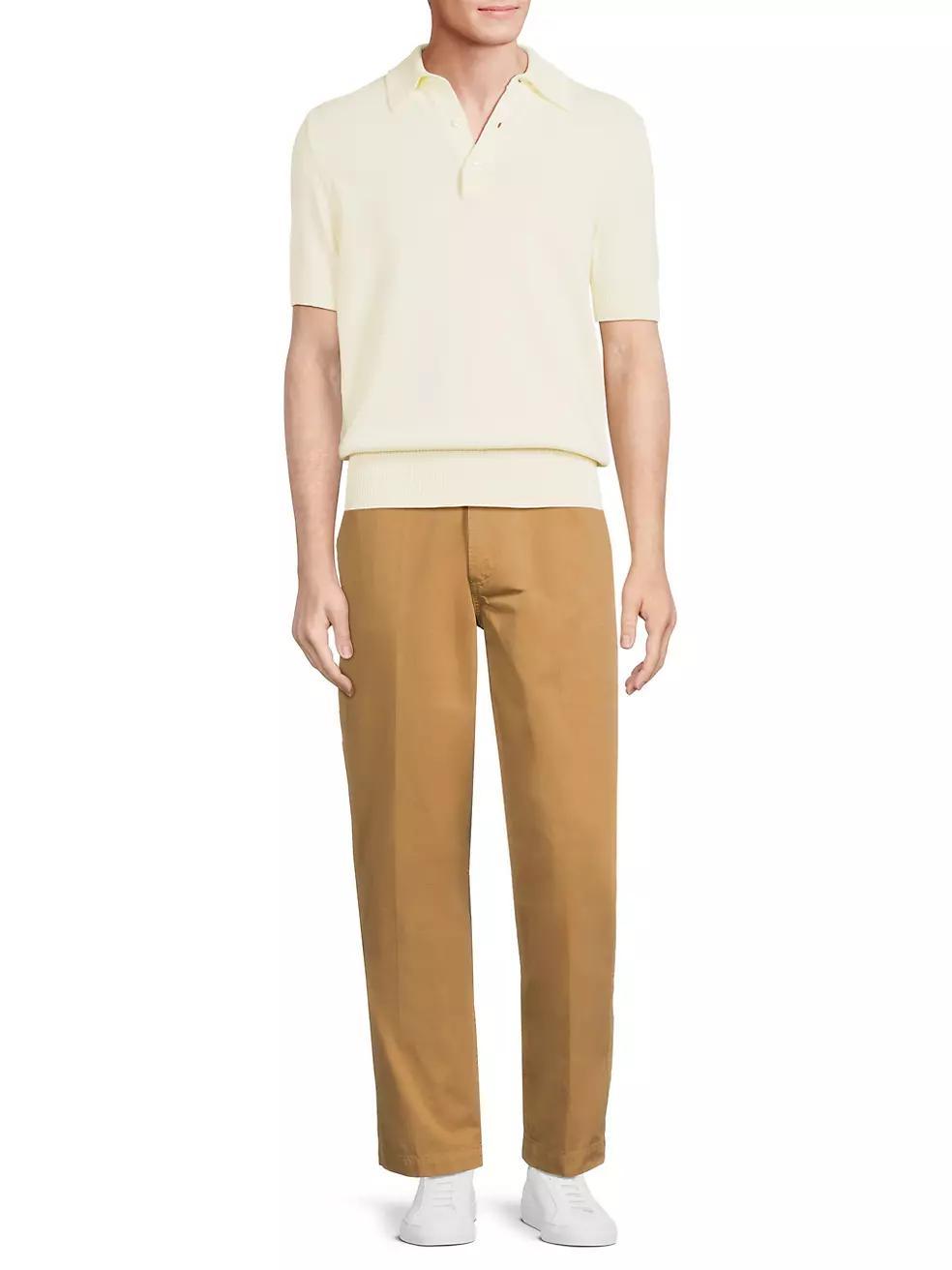 Cotton Flat-Front Chino Pants Product Image