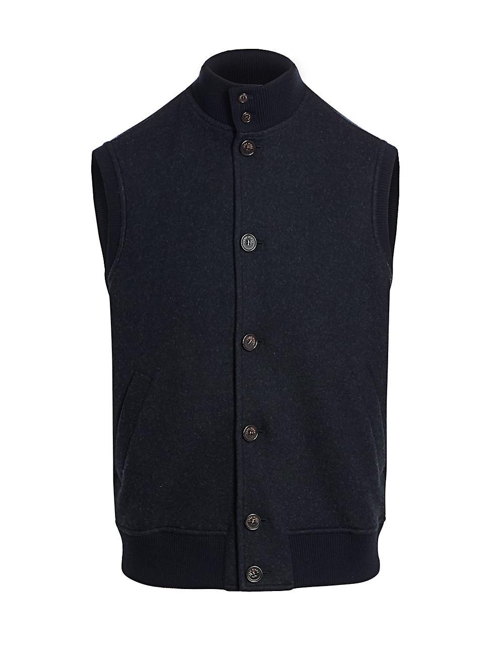 Mens Cashmere Button-Up Vest Product Image