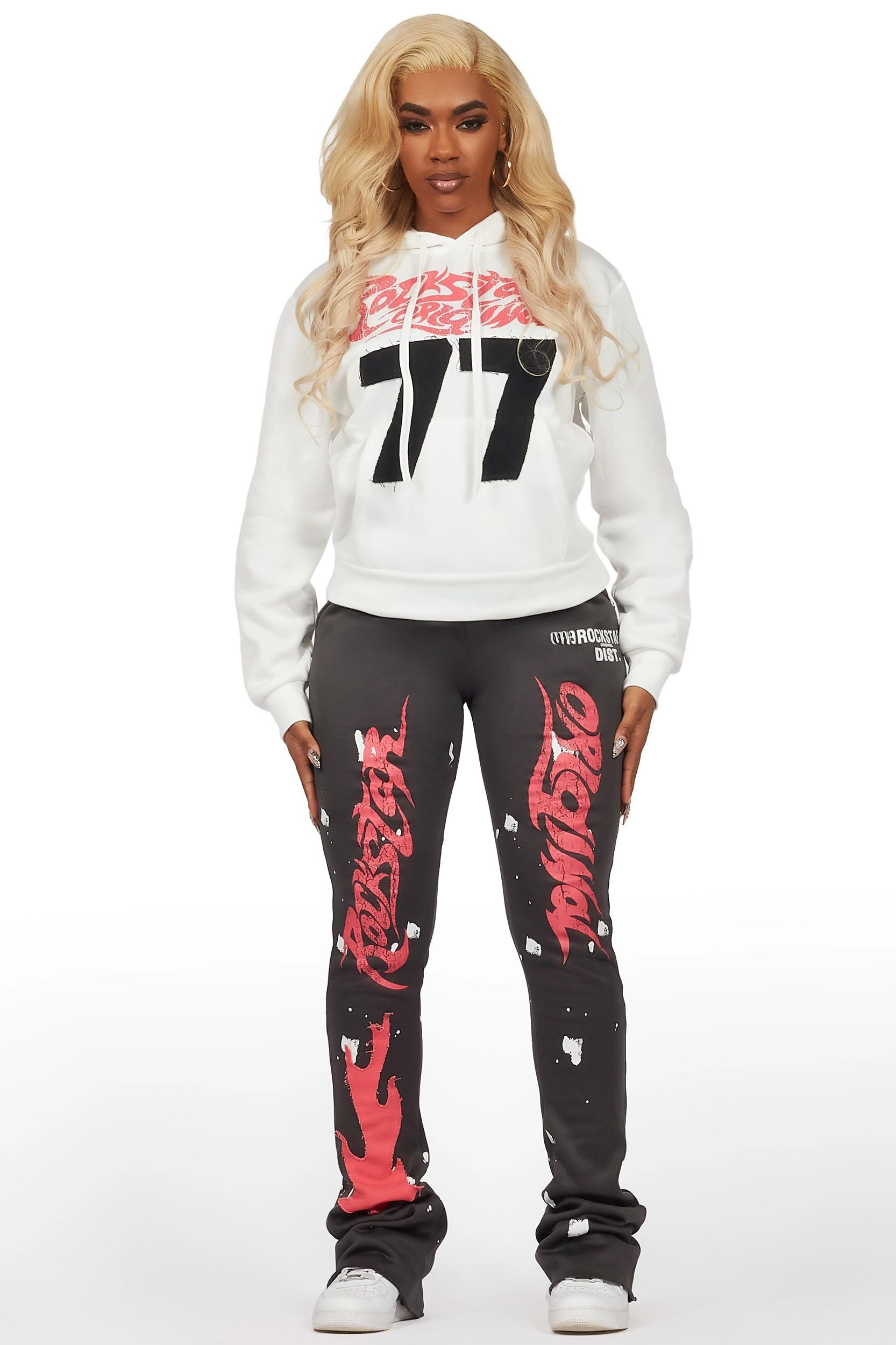 Tayonne White/Dark Grey Super Stacked Trackset Female Product Image
