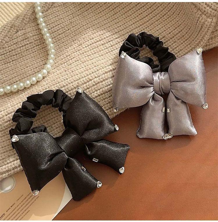 Rhinestone Bow Hair Tie Product Image