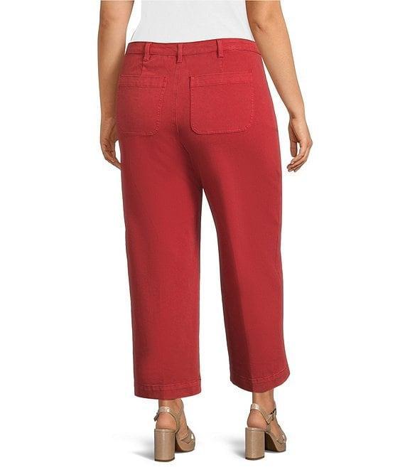 John Mark Plus Size Pintuck Detailed Wide Leg Pants Product Image