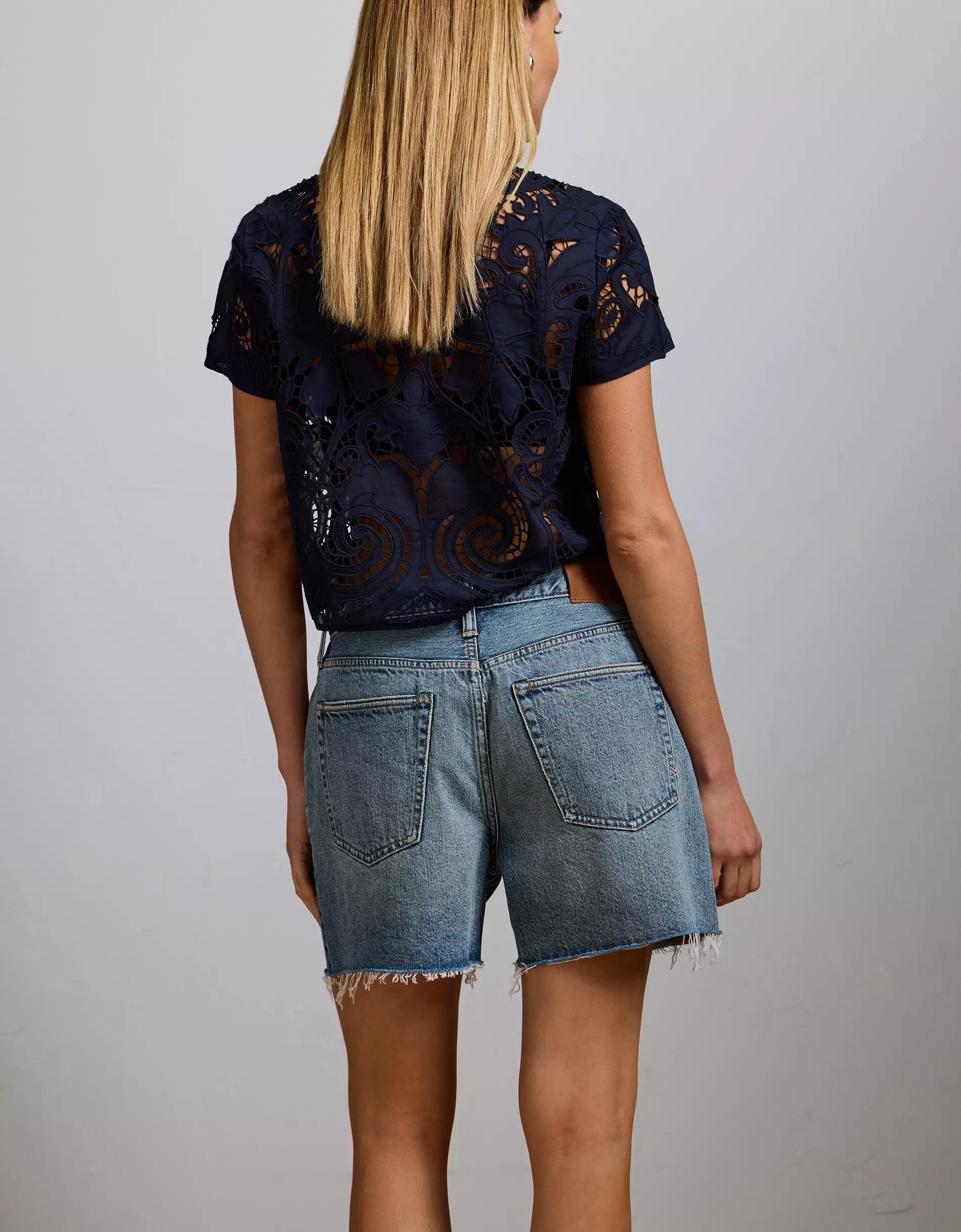 AE77 Premium Baggy Denim Short Product Image