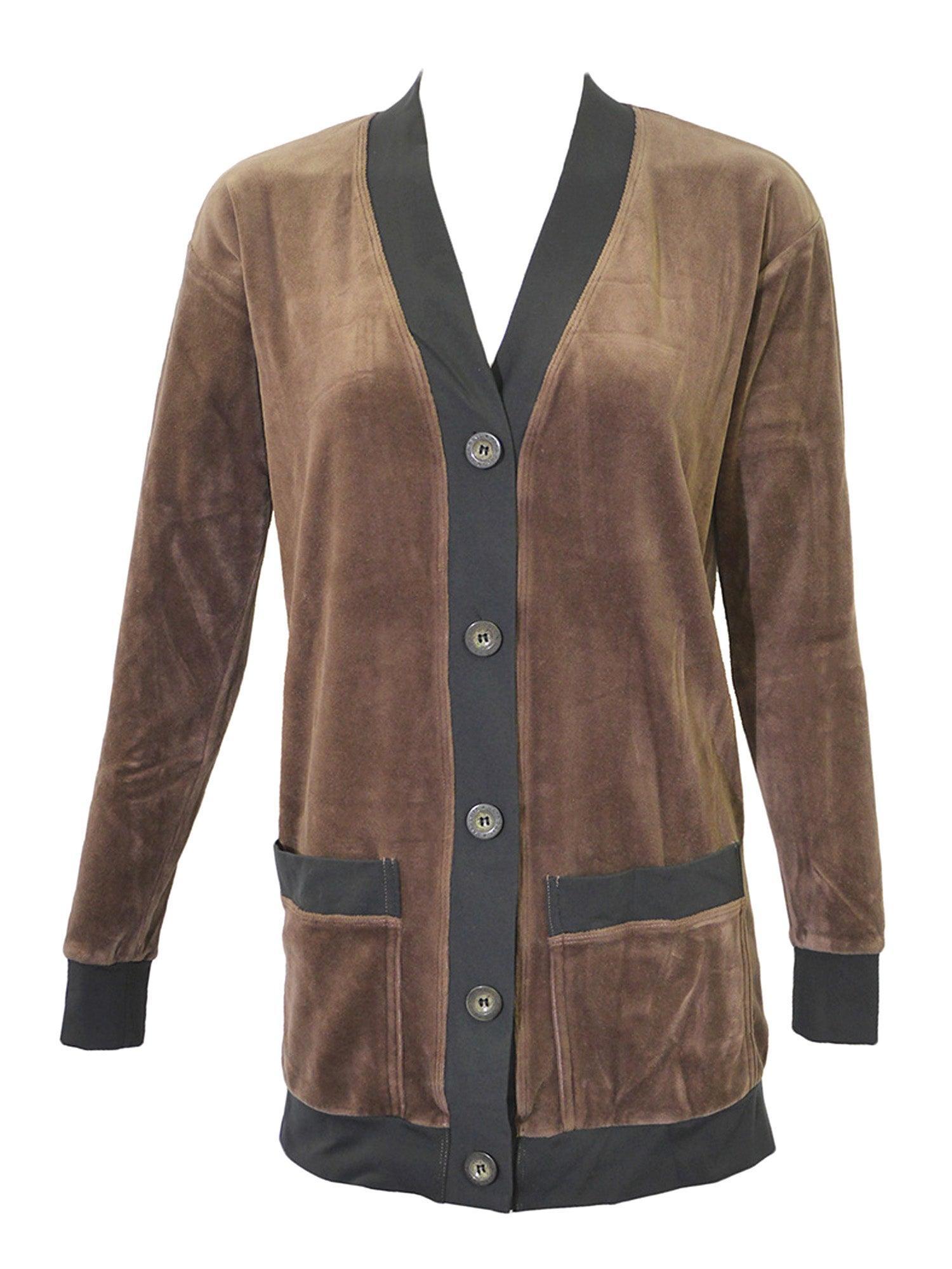 Hard Tail Velour Long Cardigan V-183 Product Image