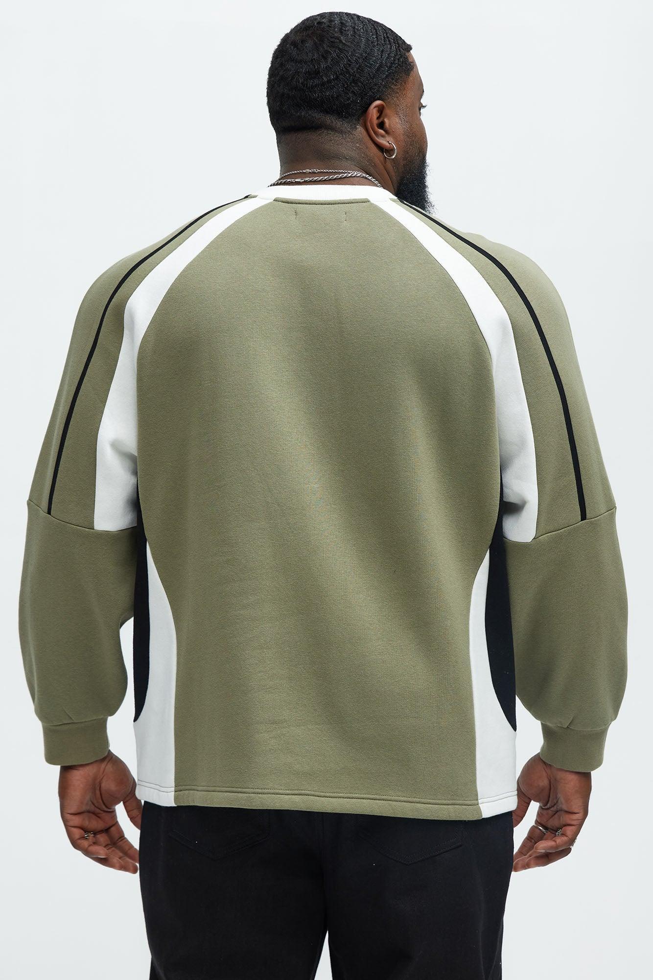 Tyson Nontoxic Crewneck Sweatshirt - Olive/combo Product Image